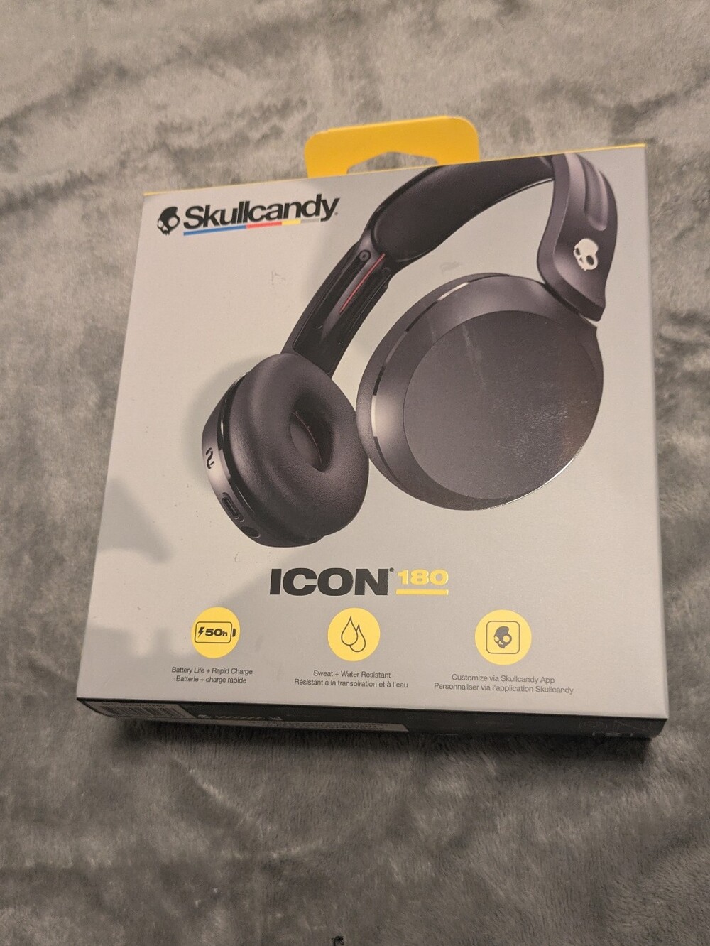 Skullcandy Icon 180 Wireless On-Ear Bluetooth Headphones Black S5IEW-T740 NEW